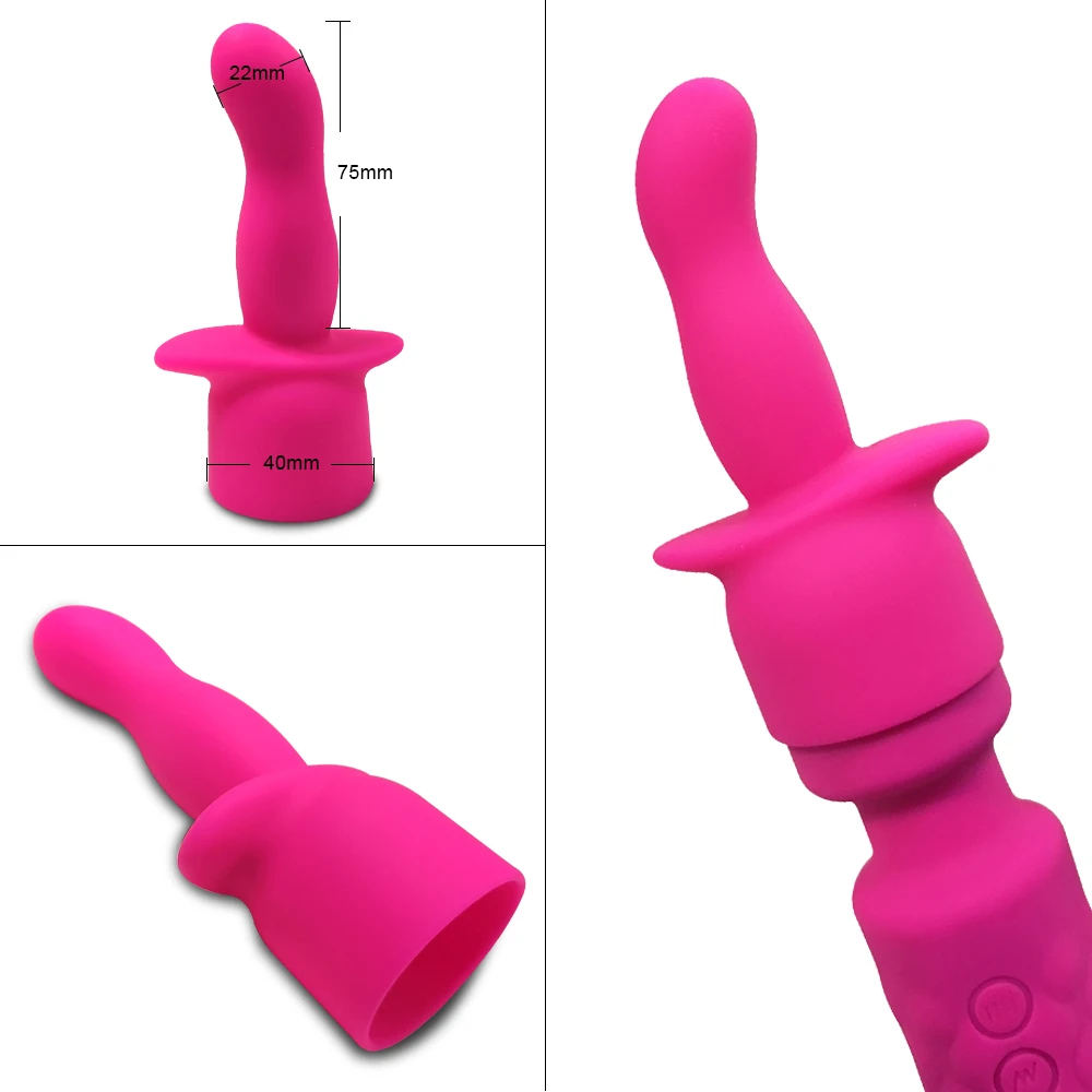 Vibratorer Tilbehør Caps Hovedbeklædning Hat Udvidelse til Wand Vibrator Sex Legetøj for kvindens Klitoris Stimulator Adult Sex Toy