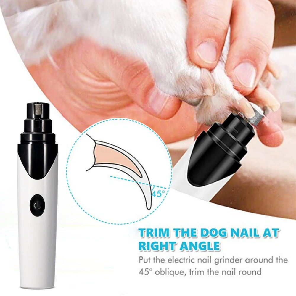 Genopladelige Pet Søm Grinder Dog negleklipper Smertefri USB-Electric Cat Poter, Negle Cutter Grooming Trimmer Fil OS Dropshipping