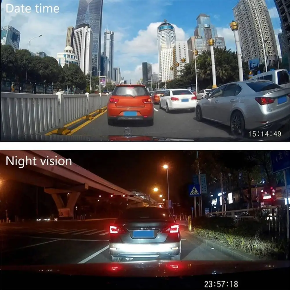 4-Tommer Skærm Bil DVR Fuld 1080P Bil Optager 170-Grader Fartskriver Video Dash Cam Video Optageren Understøtter G-Sensor