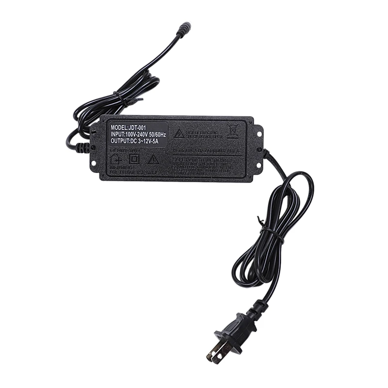 Justerbar Ac Til Dc 3V-12V Universal Adapter Med Display Sn Spænding Reguleret Strømforsyning Adatpor 3 12 V(Us-Stik)