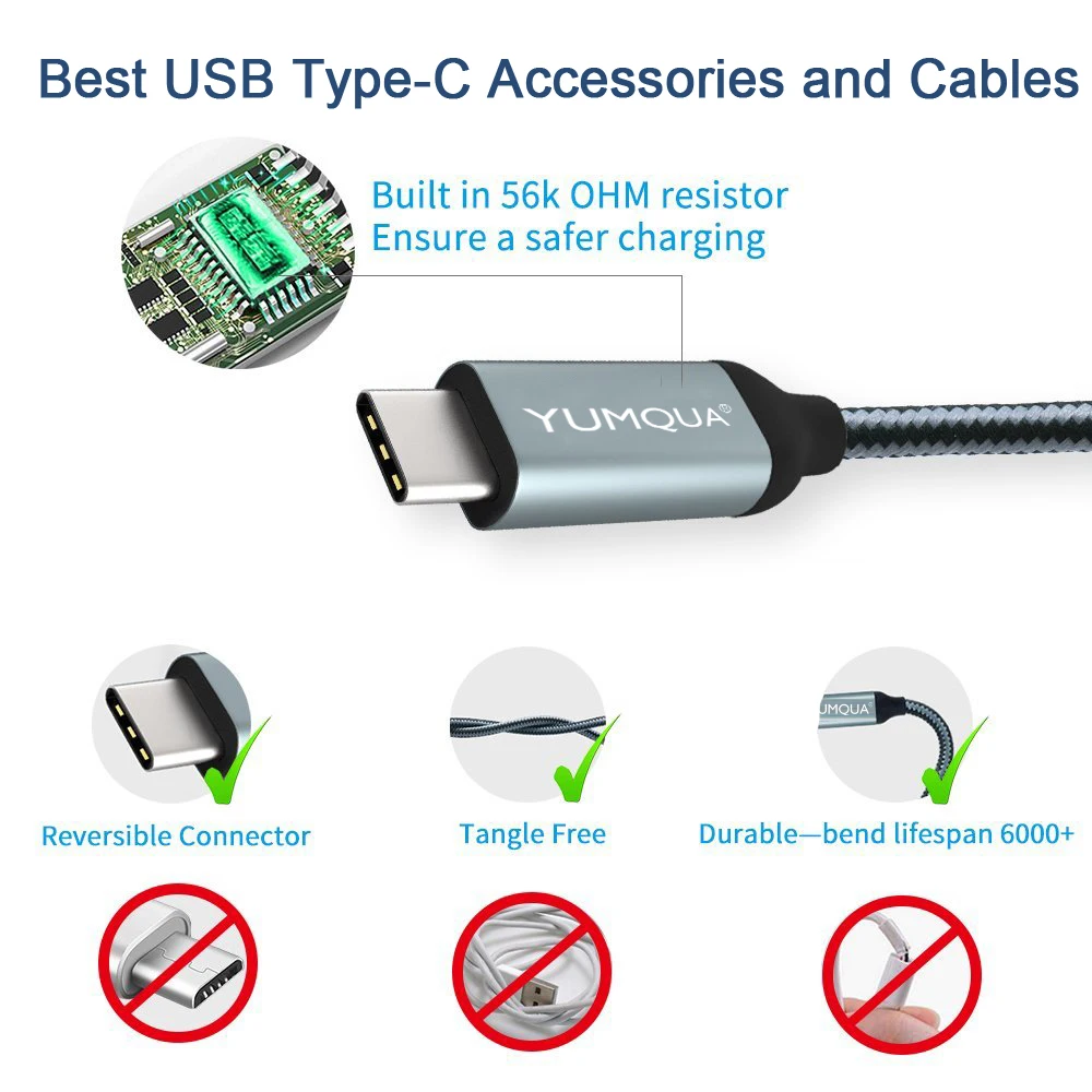 YUMQUA USB-Mærke, Type C-Kabel type-c Hurtig Opladning Data Kabel USB-Oplader til Xiaomi Mi5 Oneplus 3 2 For Mei zu Pro 6 Nexus 5X