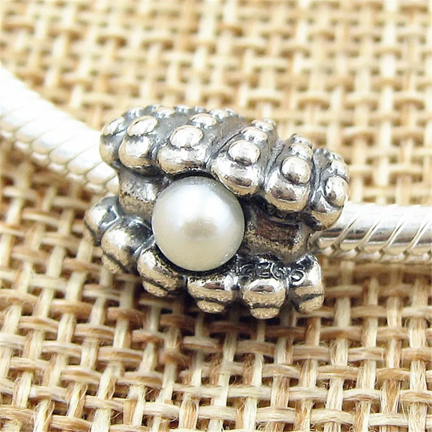 Autentisk S925 Perle-Charme Vintage Søde Oyster Med Pearl Perler til Kvinder, armbånd Armbånd DIY Smykker
