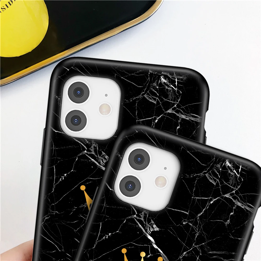 Marmor Tekstur Første Brev, En Z-Phone cover Til iPhone 12 Mini-11 Pro X XR XS Max 8 7 Plus SE 2020 Crown Par Blødt TPU Cover