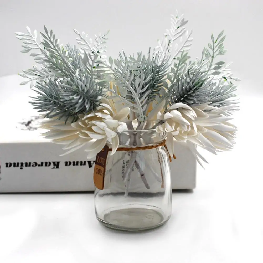 2stk Kunstige Plastik Pine Græs Blomst Planter, Grene Hjem DIY Indretning Part Indretning, Kunstig Plante