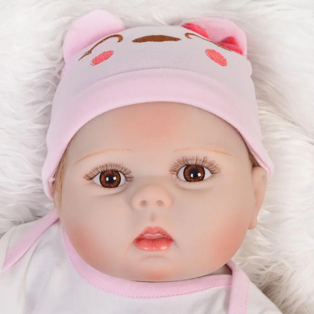 Full Body Silikone Vinyl mode Reborn Baby Dolls Pige Realistisk Reborn Dukker 57 cm Pink forsynet med sut Til Børn Fødselsdagsgave