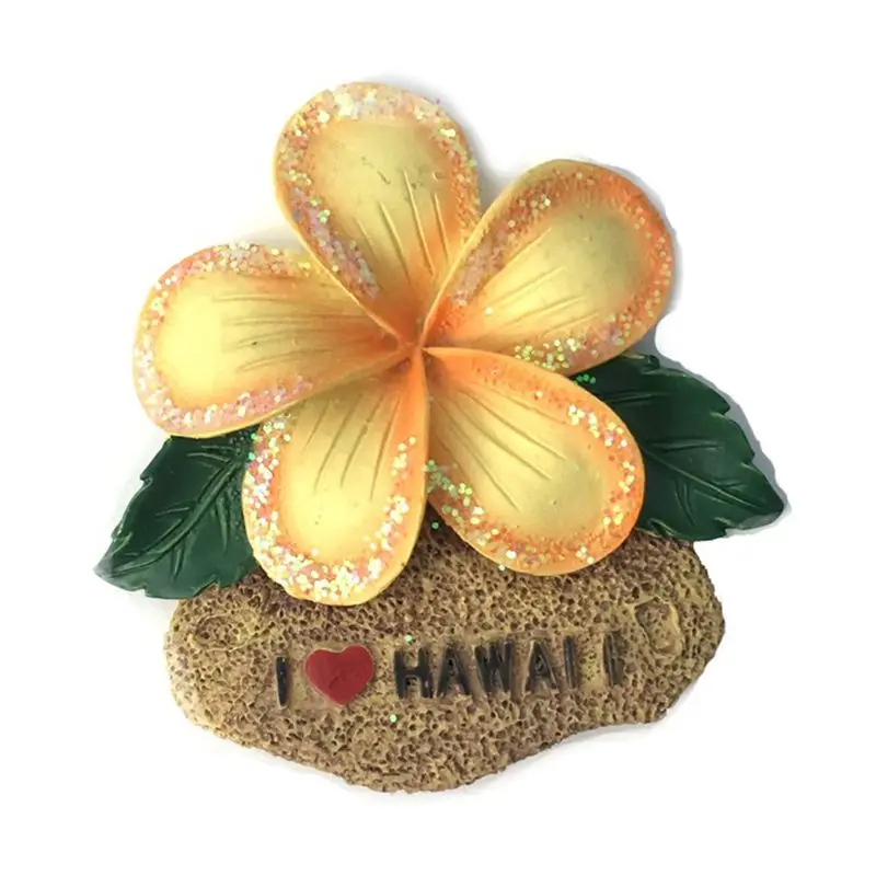 3D Hawaii Blomst Køleskab Magnet Køleskab Magnetiske Mærkat Turistattraktioner Landskab Souvenir-Håndværk Gave