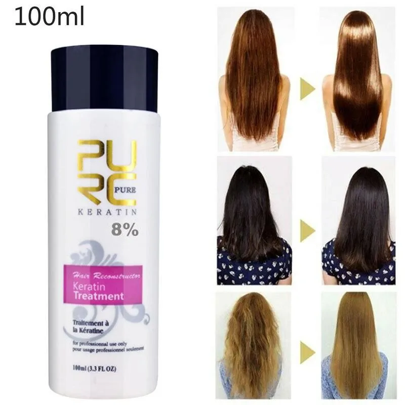 8% Formalin Keratin Hår Behandling Og Rensende Shampoo Keratin Produkter Sæt Hair Treatment 100 ML Brasilianske Care Shampoo H V8W1