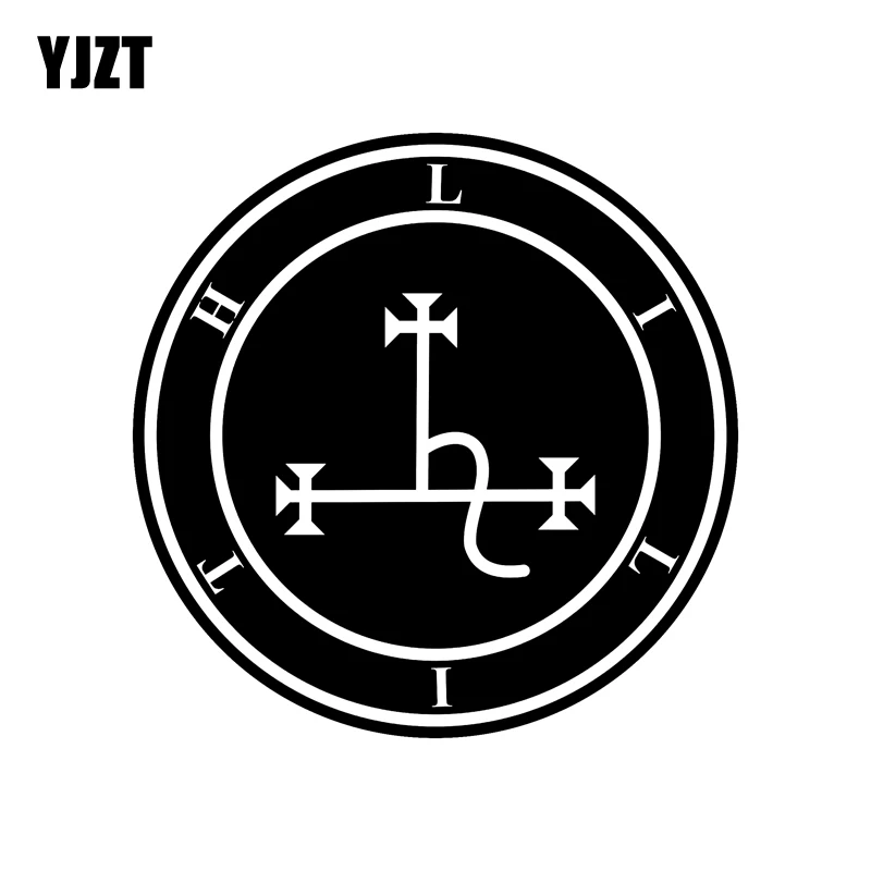 YJZT 14CM*14CM Mode Lilith Tætning Vinyl Retro-reflekterende Bil Mærkat Mærkat Tilbehør Sort/Sølv C11-1092