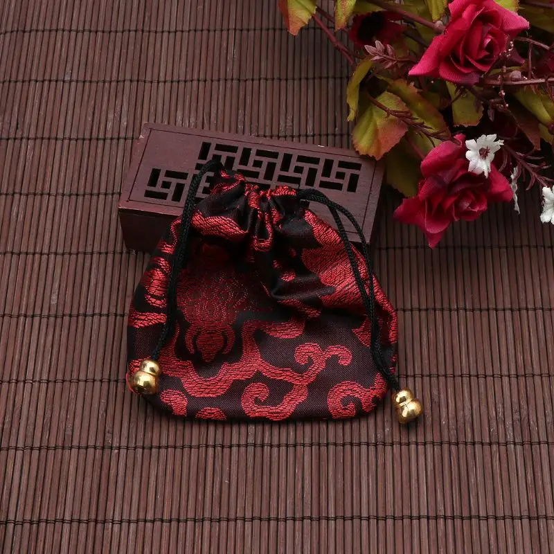Traditionelle snor taske i Klassisk Kinesisk Broderi, Smykker, Silke rejseetui Organizer