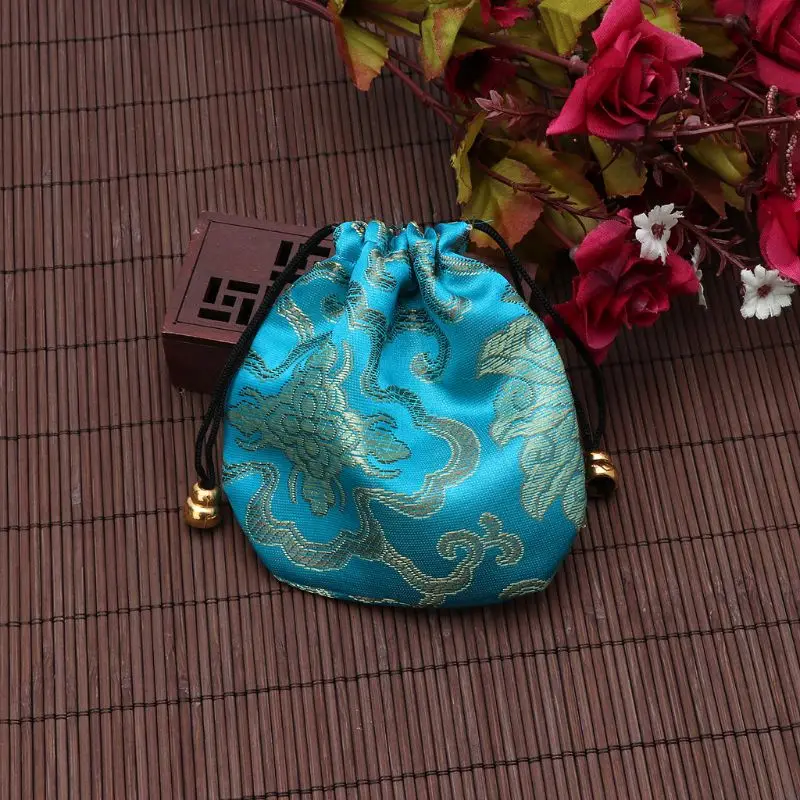 Traditionelle snor taske i Klassisk Kinesisk Broderi, Smykker, Silke rejseetui Organizer