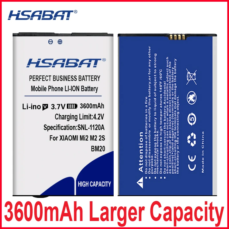 HSABAT 3600mAh BM20 Batteriet Brug for XIAOMI M2 MI2 M2S MI2S