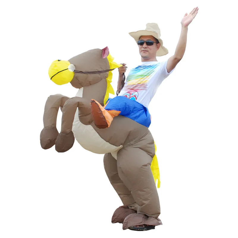 Ferie Karneval Voksen Oppustelige Kostume Cowboy Sprænge Passer Kids Funny Party Dress Xmas Dyr Jul Cosplay Kostume
