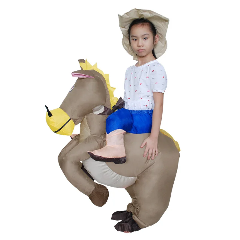 Ferie Karneval Voksen Oppustelige Kostume Cowboy Sprænge Passer Kids Funny Party Dress Xmas Dyr Jul Cosplay Kostume