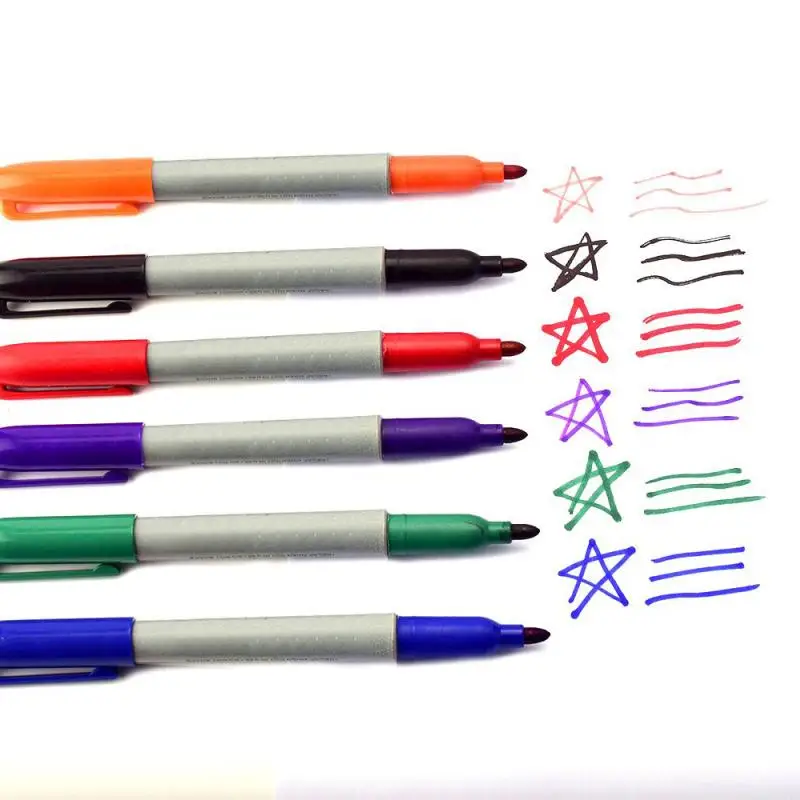 6STK/ Pack Tatoveringer Pen Ikke-irriterende Ugiftige Vandtæt Markør Pen Ikke Decolorize Varig Og Ikke Tvære Eyeliner Pen