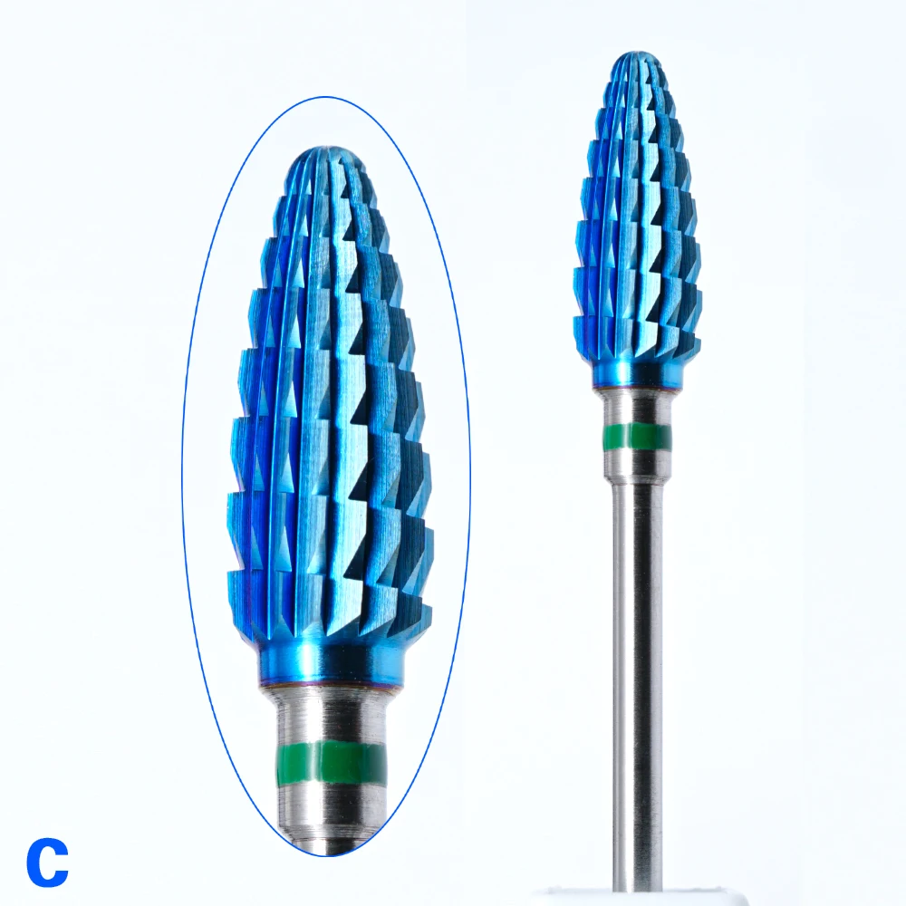 Carbide søm bor neglefil blå coated kugle-form el-manicure bor pedicure fræser udstyr