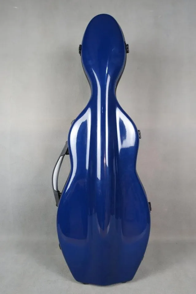 Top kvalitet stærke glasfiber Blå 4/4 violin tilfælde,to buer indehavere