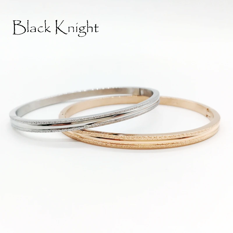 Black Knight Nye dame elegant Sandy emery rustfrit stål armbånd mode smykker sølv farve dame armbånd armbånd BLKN0684