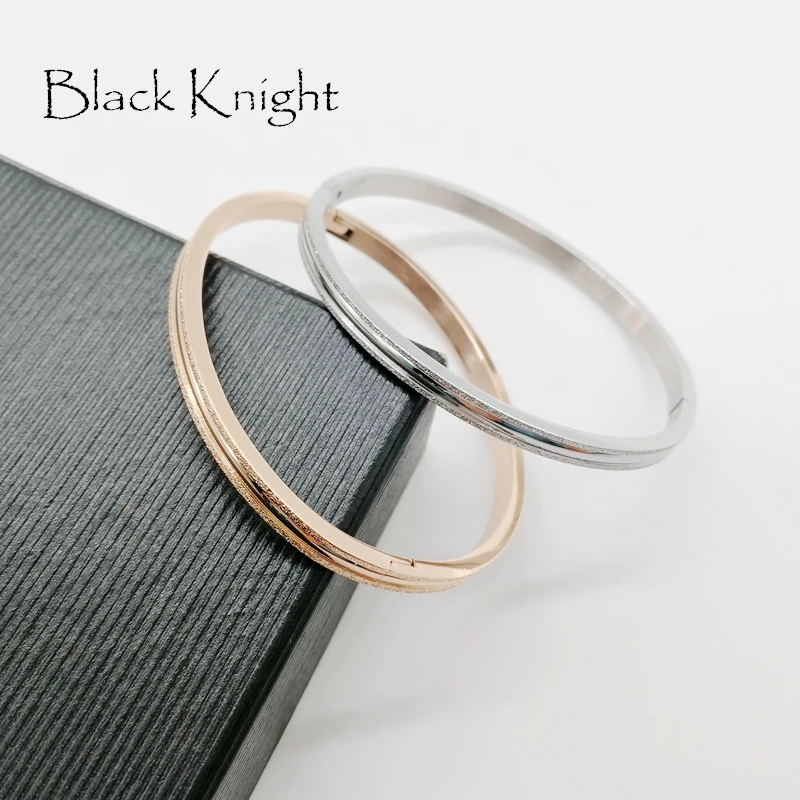 Black Knight Nye dame elegant Sandy emery rustfrit stål armbånd mode smykker sølv farve dame armbånd armbånd BLKN0684