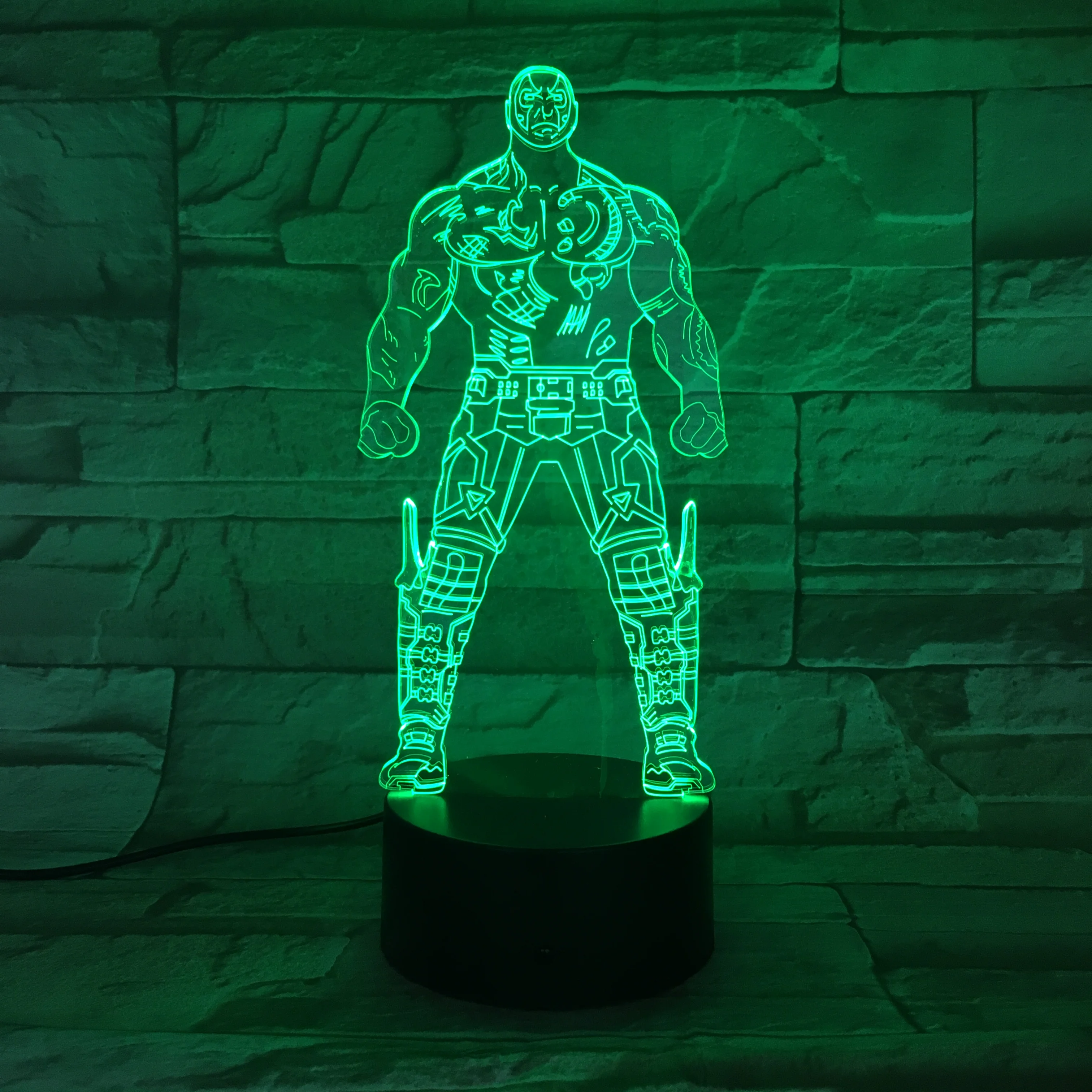 Arthur Sampson Dougla Drax Destroyer Guardians of the Galaxy 3D LED-Lampe 7 Farver Ændring Babys Kids Fødselsdag Gave 780