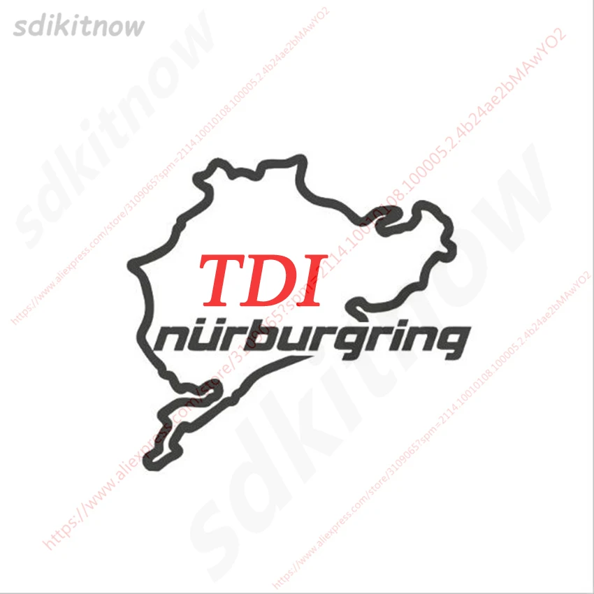 TDI Nürburgring Mærkat Sports Racing Windows Decal Bil Styling Til Volkswagen VW Polo Golf Jetta Passat b5 b6 GTI Touran