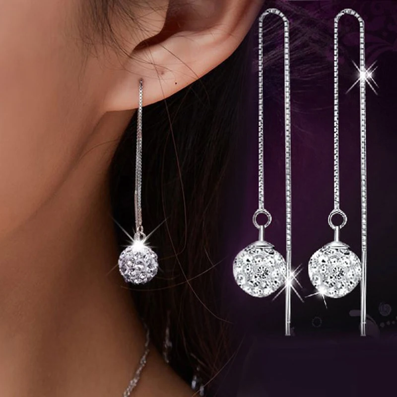 Kvinder Øreringe temperament mode øreringe smukke øreringe super lange snehvide øreringe kvindelige øreringe smykker smykker