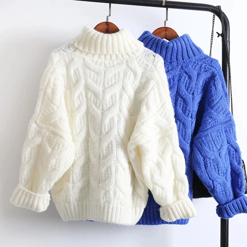 Sweater Damer Pullover Strik 2020 Vinter Tyk Casual Kvinders Strikket Top Pull-up Sweater XL Kvinders Twist Varm Trøje
