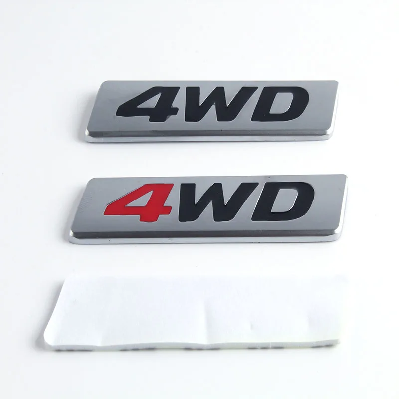 3D-Krom Metal Mærkat 4WD Emblem 4X4 Badge Decal Bil Styling Til Honda CRV Accord Civic Suzuki Grand Vitara Swift og SX4