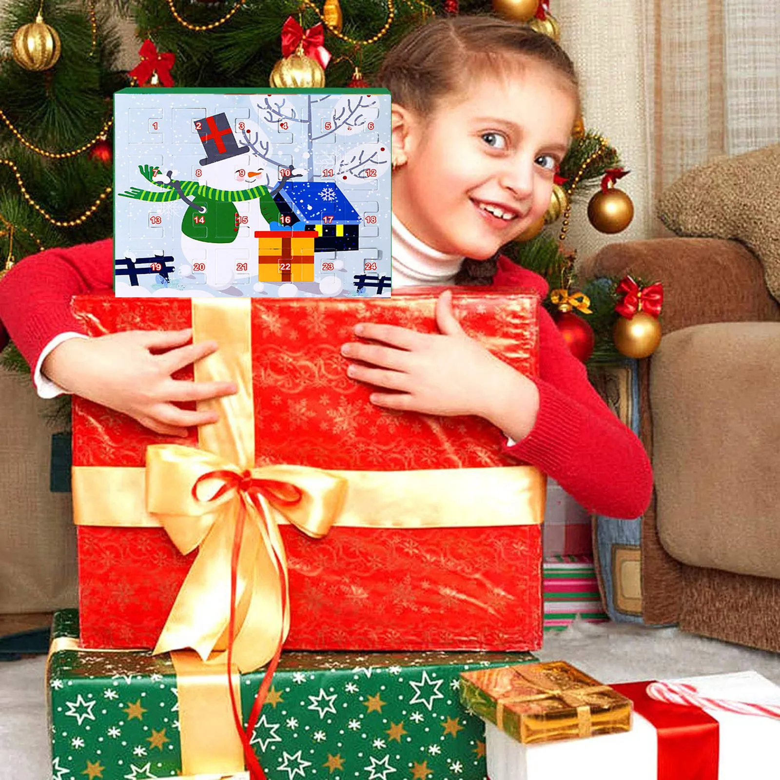 Julekalender 2020 Jul gaveæske DIY indstille nedtællingen 24 dage Kalender Jul Kids Gave Tema DIY Charme #40