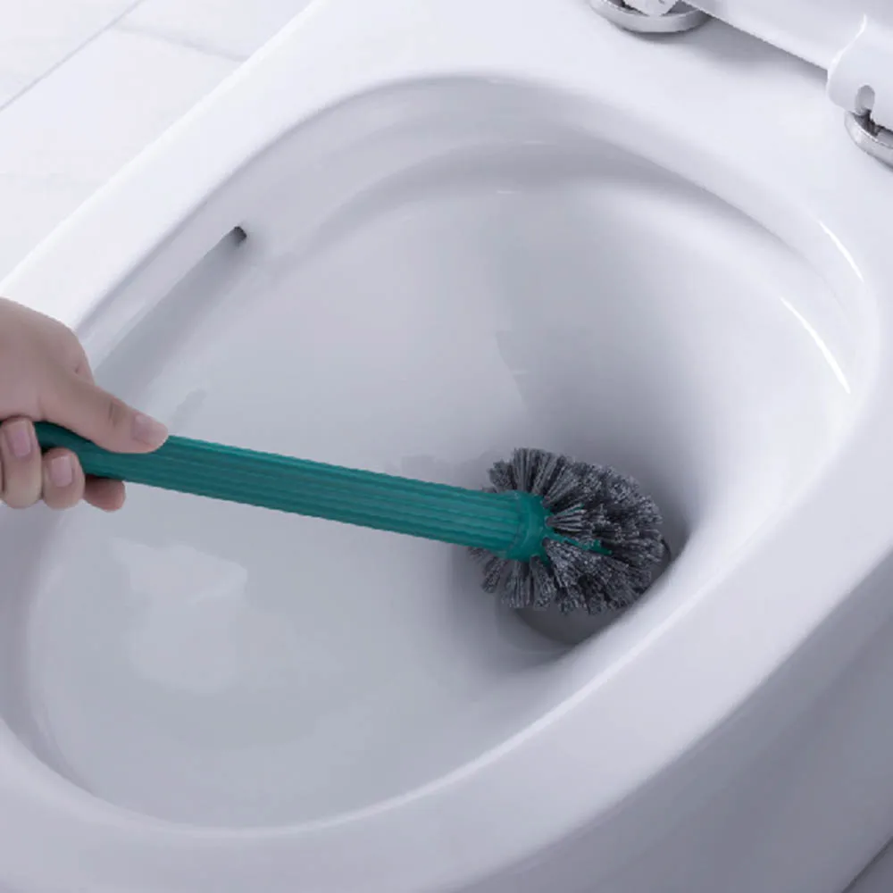 Badeværelse Rensebørste Kaktus Design Plast Badeværelse Tilbehør Sæt Hjem Lange Håndtag Toilet Børste Børste-Gulvtæppe