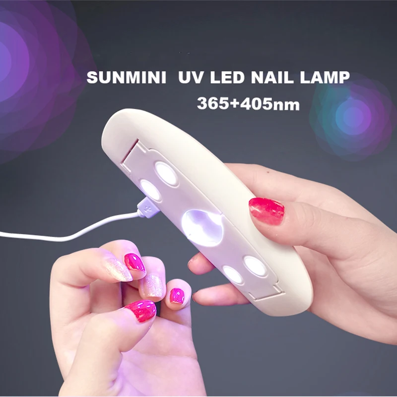 SUNmini UV-Lampe Søm Tørretumbler 6W Gel Neglelak Nail-Lampe USB-UV Gel Polish Hærdning Maskine Bærbare Nail Art Værktøj