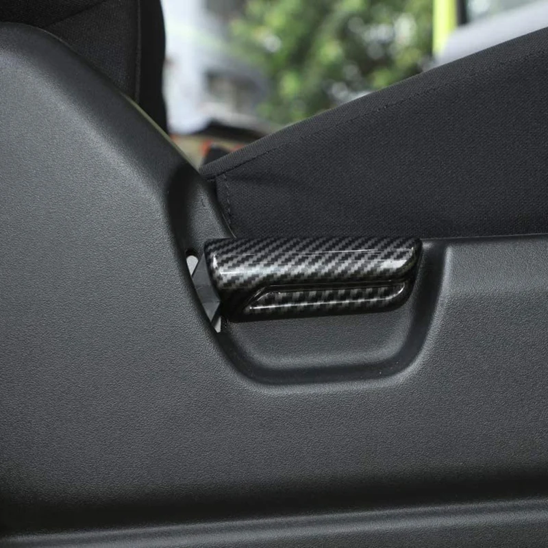 For Suzuki Jimny 2019 2020 Bil Carbon Fiber Sædet Tilbage justeringshåndtag Skifte Dekoration Dække Trim Mærkat Tilbehør