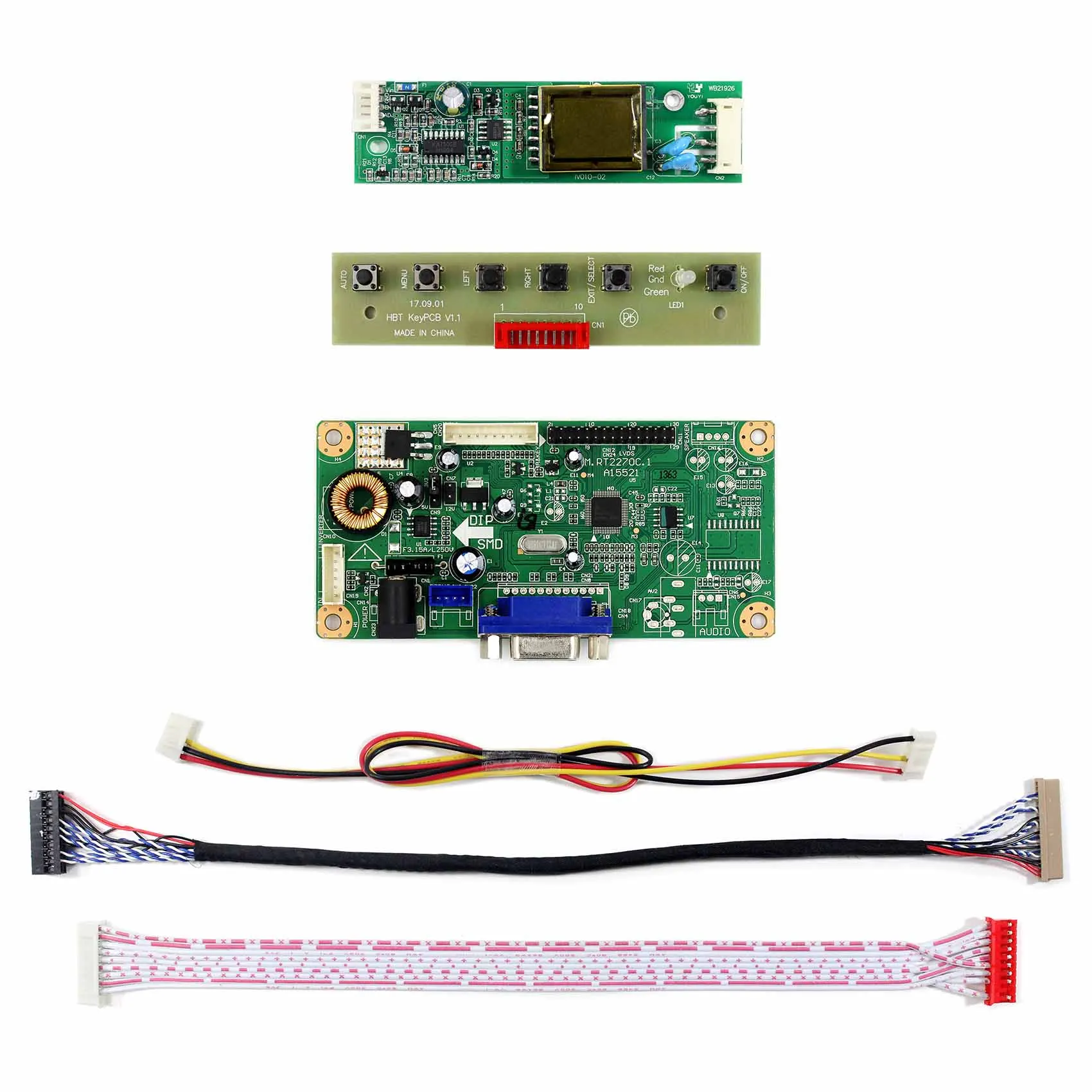 VGA LCD-yrelsen Arbejde for 20pins LVDS Interface LCD-Tv med 15,3 tommer 1280x768 LTA153W2-L01 NL12876BC26-22F NL12876BC26-22D