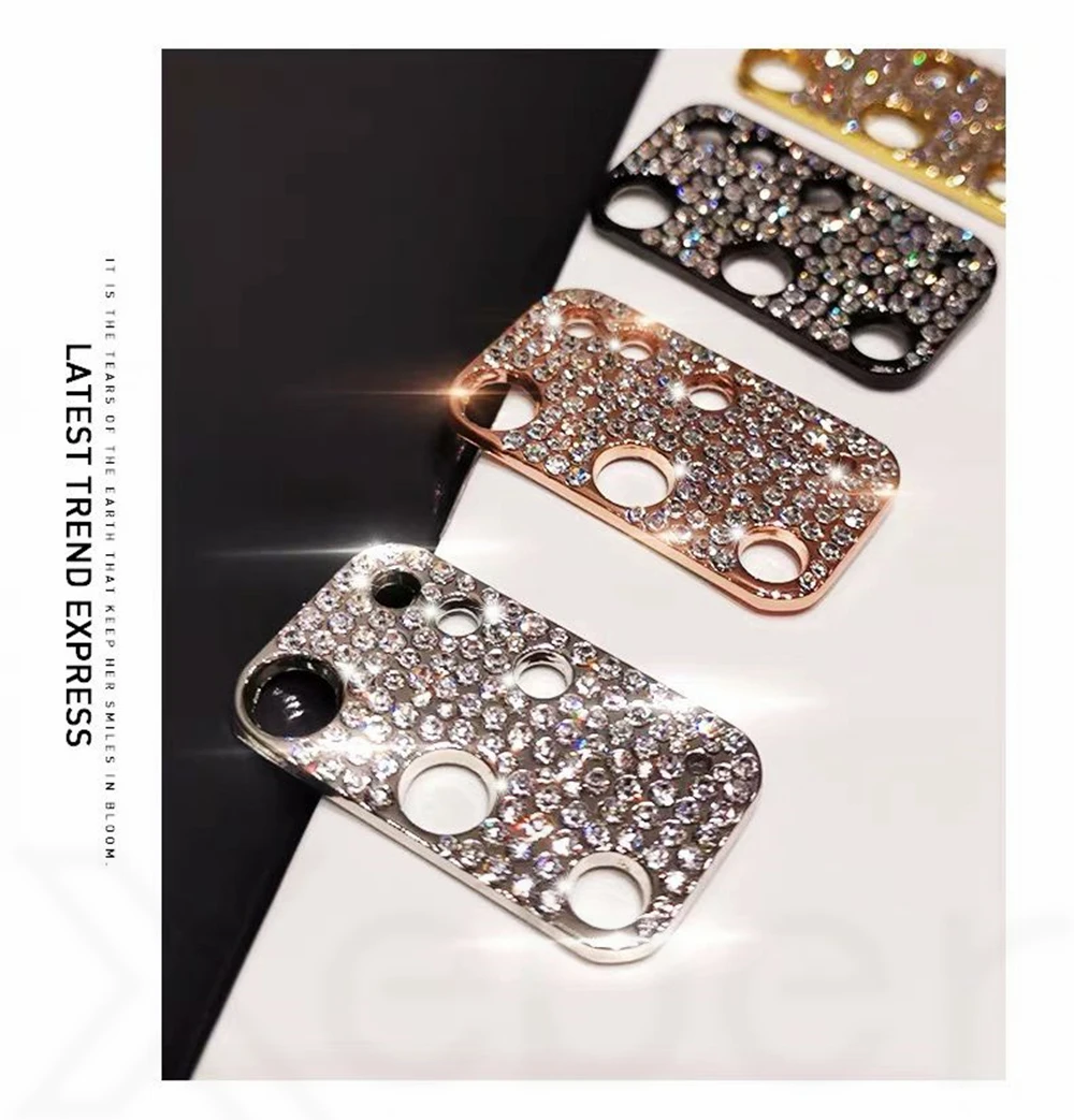 For Samsung Galaxy S20 Ultra S20 Plus Rhinestone Glitter Kamera Linse film Protector Case-3D-Diamond Fuld Linse Beskyttende Cover