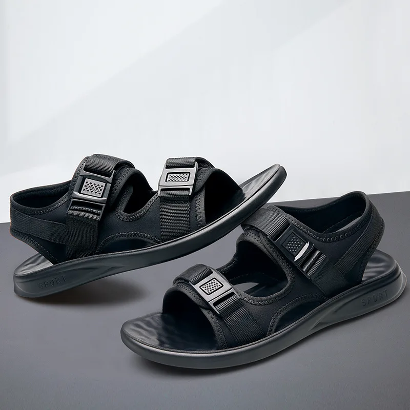 Student open toe shoes 2019 summer men's casual sandals fashion breathable canvas men shoes beach sandals chaussure homme 140-8m