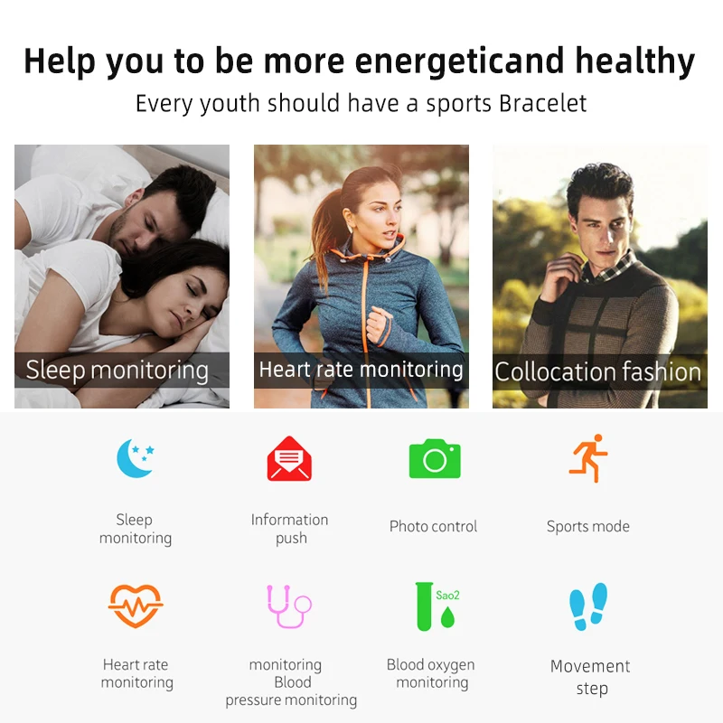 P70 P68 Smart Ur Blodtryk pulsmåler IP68 Fitness Armbånd Ur Kvinder Mænd Smartwatch til IOS Android