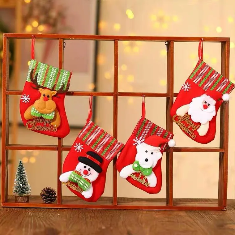 Santa Snemanden Vedhæng julepynt Nye År Sokker Julepynt til Hjem Glædelig juletræspynt