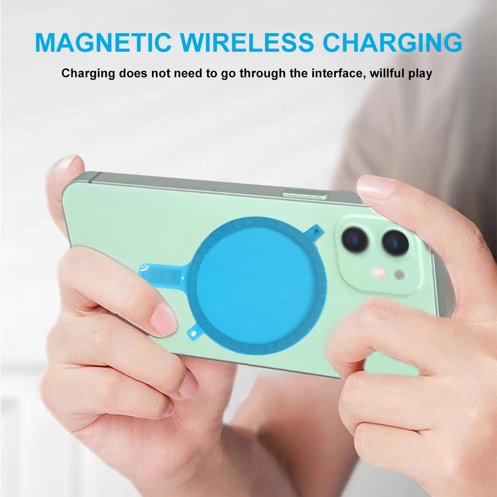 Holdbar Oplader Dække Metal Trådløs Opladning Magnet Tilbehør Runde Små Stærke Magnetiske Mobiltelefon Case For IPhone Pro 12