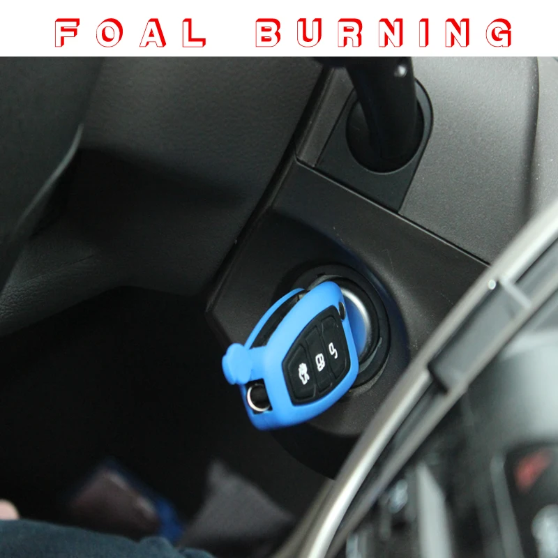 Silikone Bil med Nøglen Dækning For Ford Ecosport Kuga vigtig Sag For Fokus 3 4 Undslippe Kant Mondeo S-MAX, Smart Key