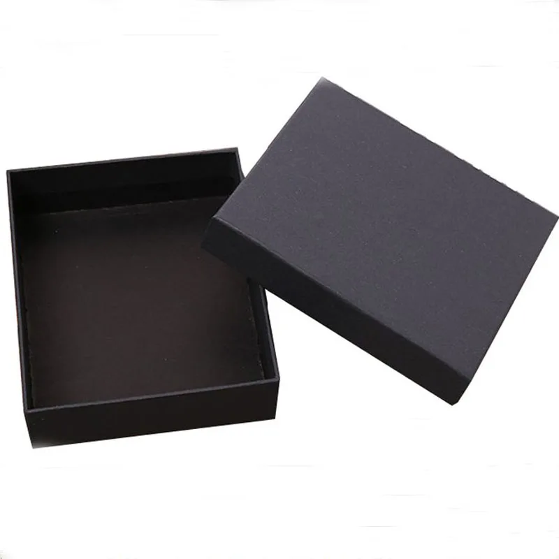 (Brugerdefineret)Rektangel smykker arrangør kraftpapir bokse Til Smykker tegnebog gaveæske Indehaveren Sort og Brun 12x14x4cm 20pcs/masse