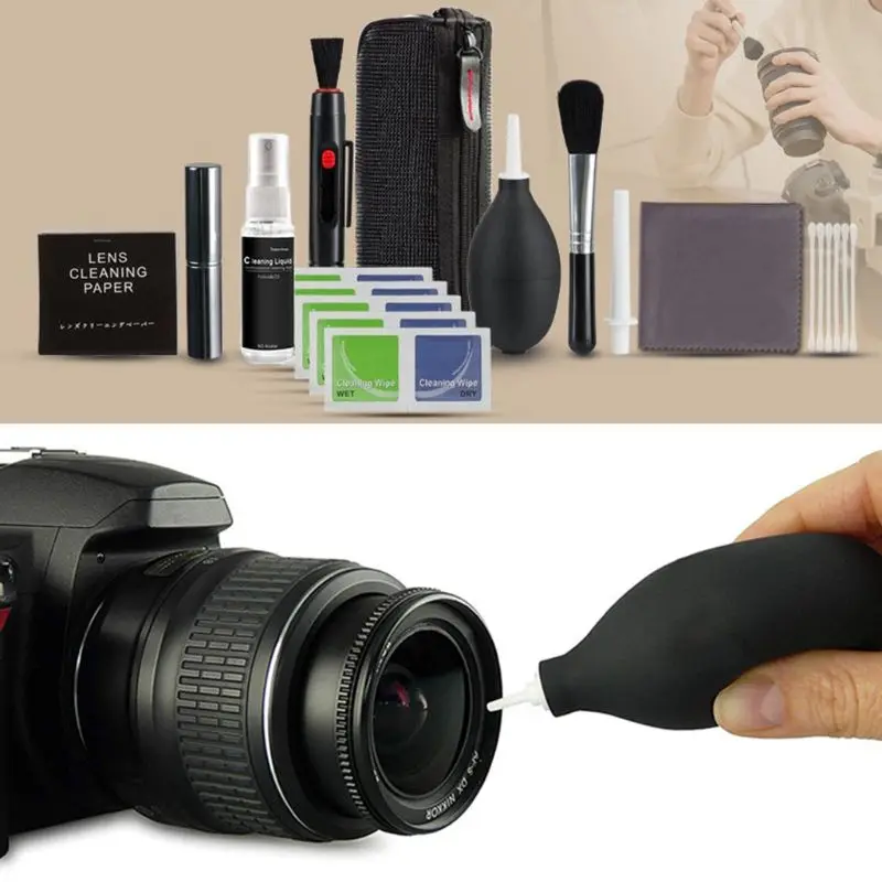 DSLR-Kamera, rengøringsartikler Erhverv Digitale Kamera Cleaning Kit Linse Rengøring Værktøj med bæretaske
