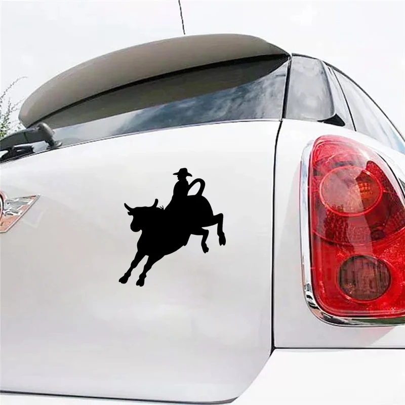 CS-1189#14*15,5 cm cow boy sjove bil, decal sticker vinyl sølv/sort for auto-bil klistermærker styling