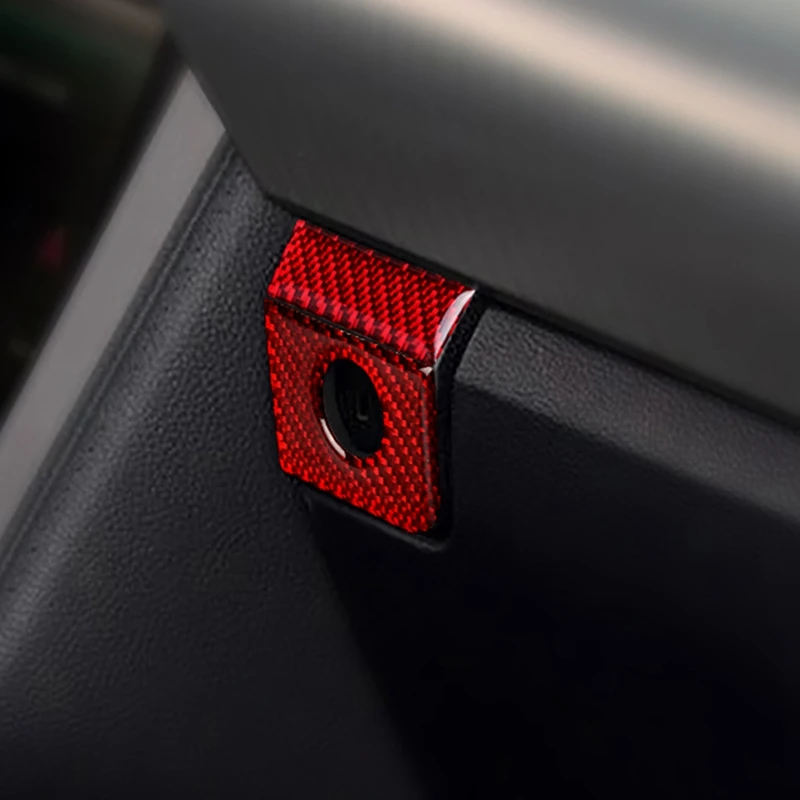 Opbevaringsboks Panel, Carbon Fiber Sticker, Bilen Dashboard Dækker, Gældende for Ford Mustang-2019
