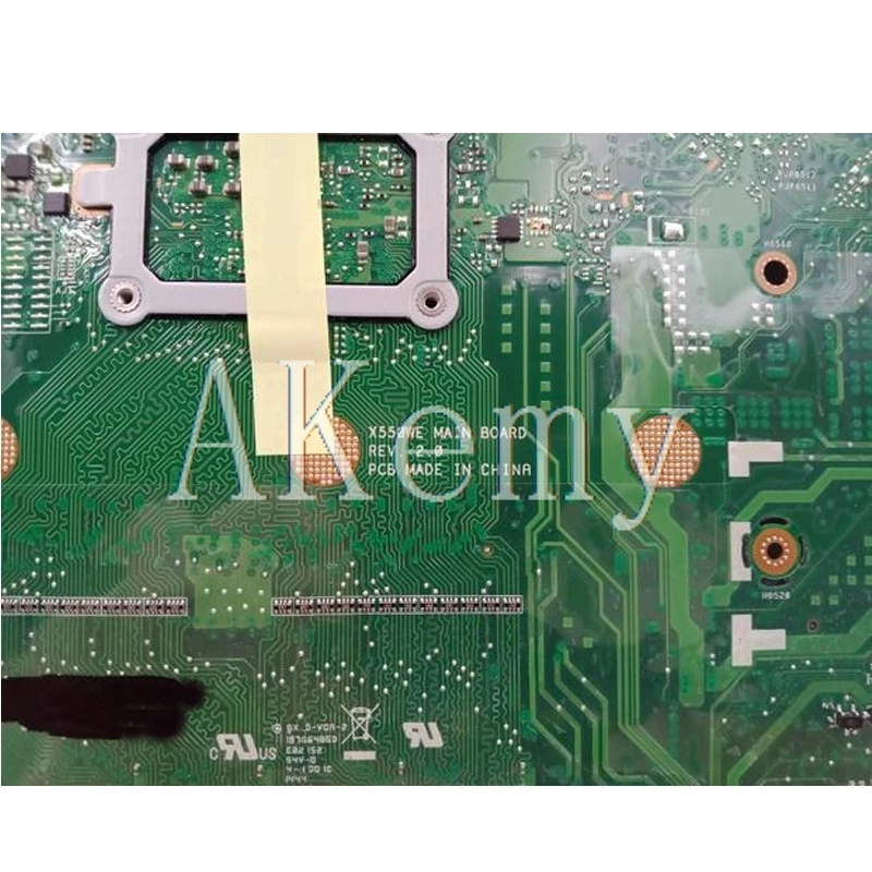 AKEMY X550WE Laptop bundkort Til Asus X550W X550WE X550W D552W X552WE oprindelige bundkort A4-5100U 4Gb RAM