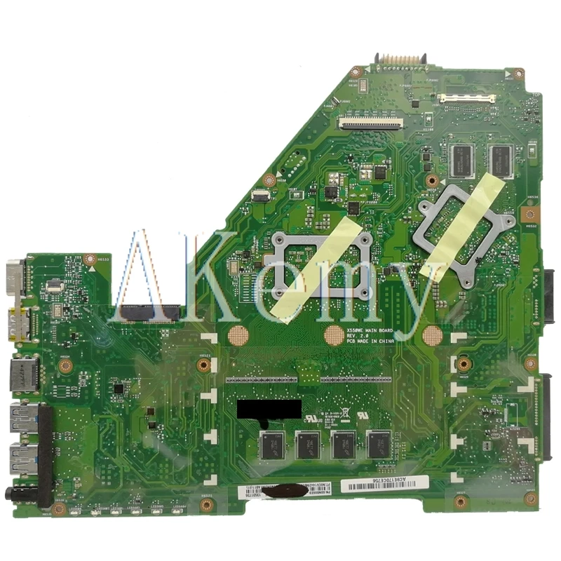 AKEMY X550WE Laptop bundkort Til Asus X550W X550WE X550W D552W X552WE oprindelige bundkort A4-5100U 4Gb RAM