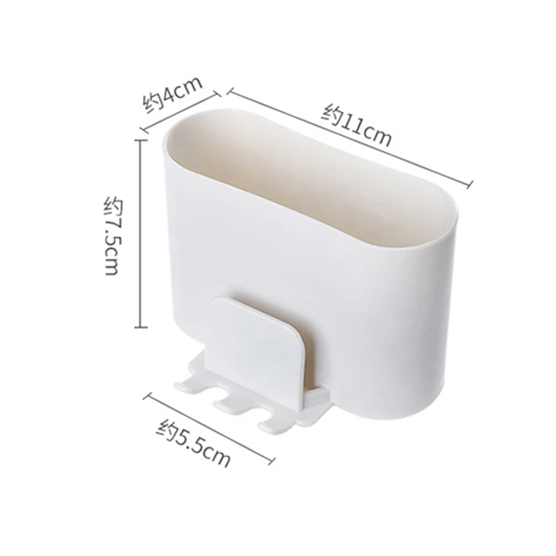 Wall-monteret tandbørsteholder Punch-gratis Toilet kopholder vægmonteret Mundskyl kopholder Storage Rack Tandpasta