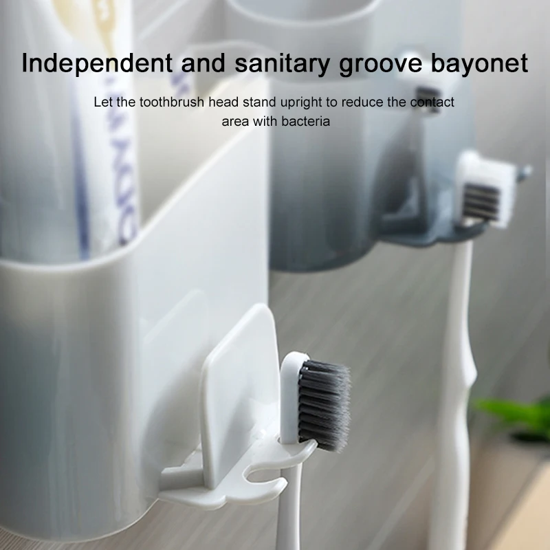 Wall-monteret tandbørsteholder Punch-gratis Toilet kopholder vægmonteret Mundskyl kopholder Storage Rack Tandpasta