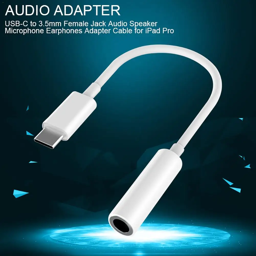USB-C 3,5 mm Female Jack Audio Højttaler Mikrofon, Hovedtelefon Adapter Kabel til Type-C Mobiltelefon