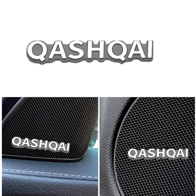 3D Car Styling Mærkat Aluminium Logo, interiør Højttaler lyd Badge for Nissan QASHQAI J10 J11 Murano X-trail Teana