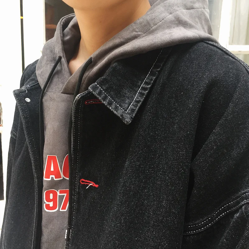 Efterår og vinter 2021 nye produkt studerende jakke løs jakke unge broderi mænd, er denim casual jakke teenagere denim jakke