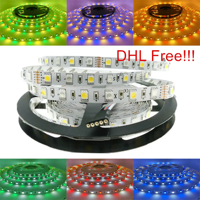 100 M 5M/Roll RGBW RGBWW SMD 5050 LED strip Light LED DC12V Fleksibel Bar Tape Lys strips RGB + Hvid/WW lys DHL/Fedex Gratis